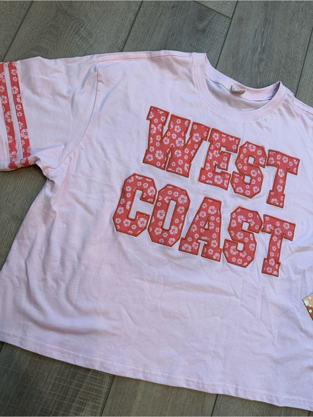 Messy Bun Just Chillin' Light Pink Crewneck Top